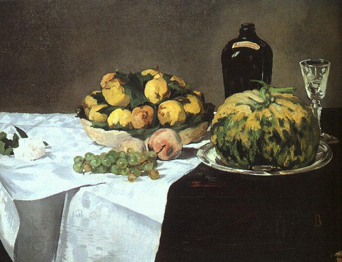 Edouard Manet Still Life with Melon and Peaches China oil painting art